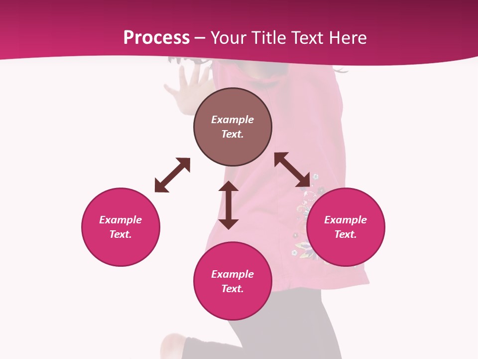 A Young Girl Jumping In The Air With Her Arms Outstretched PowerPoint Template