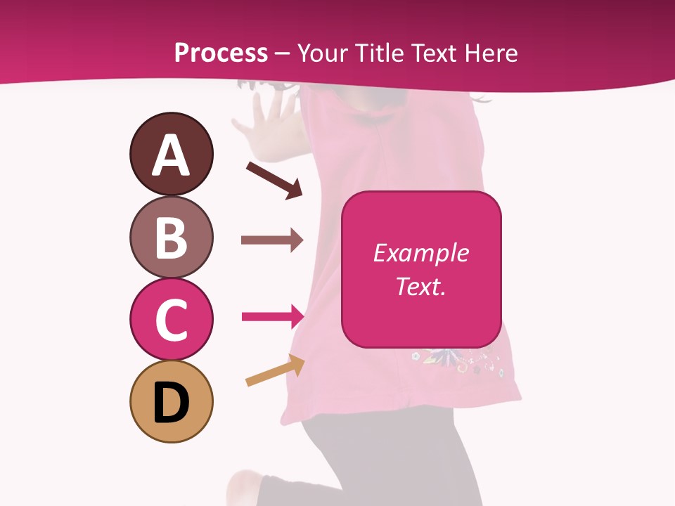 A Young Girl Jumping In The Air With Her Arms Outstretched PowerPoint Template