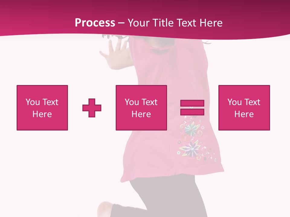 A Young Girl Jumping In The Air With Her Arms Outstretched PowerPoint Template