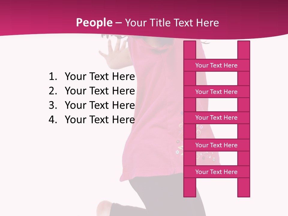 A Young Girl Jumping In The Air With Her Arms Outstretched PowerPoint Template