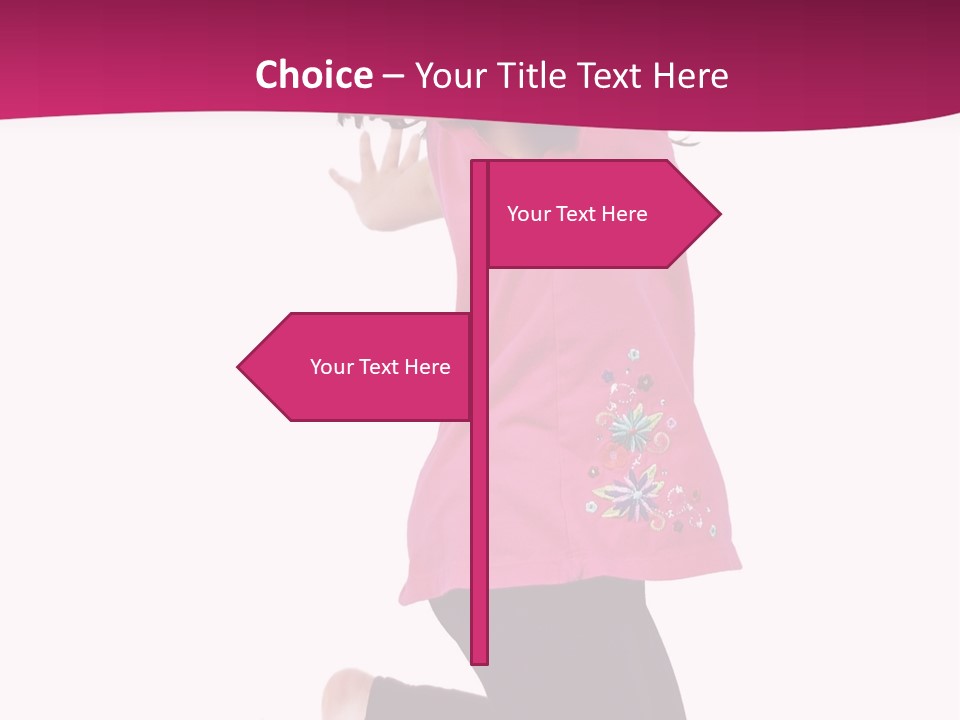 A Young Girl Jumping In The Air With Her Arms Outstretched PowerPoint Template