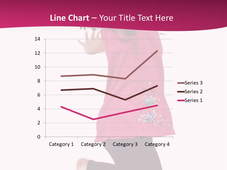 A Young Girl Jumping In The Air With Her Arms Outstretched PowerPoint Template