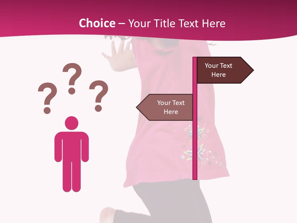 A Young Girl Jumping In The Air With Her Arms Outstretched PowerPoint Template