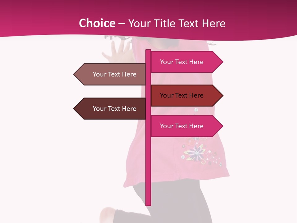 A Young Girl Jumping In The Air With Her Arms Outstretched PowerPoint Template