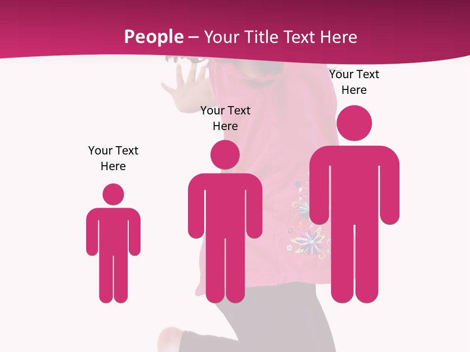 A Young Girl Jumping In The Air With Her Arms Outstretched PowerPoint Template