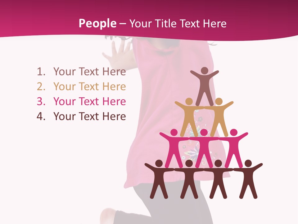 A Young Girl Jumping In The Air With Her Arms Outstretched PowerPoint Template