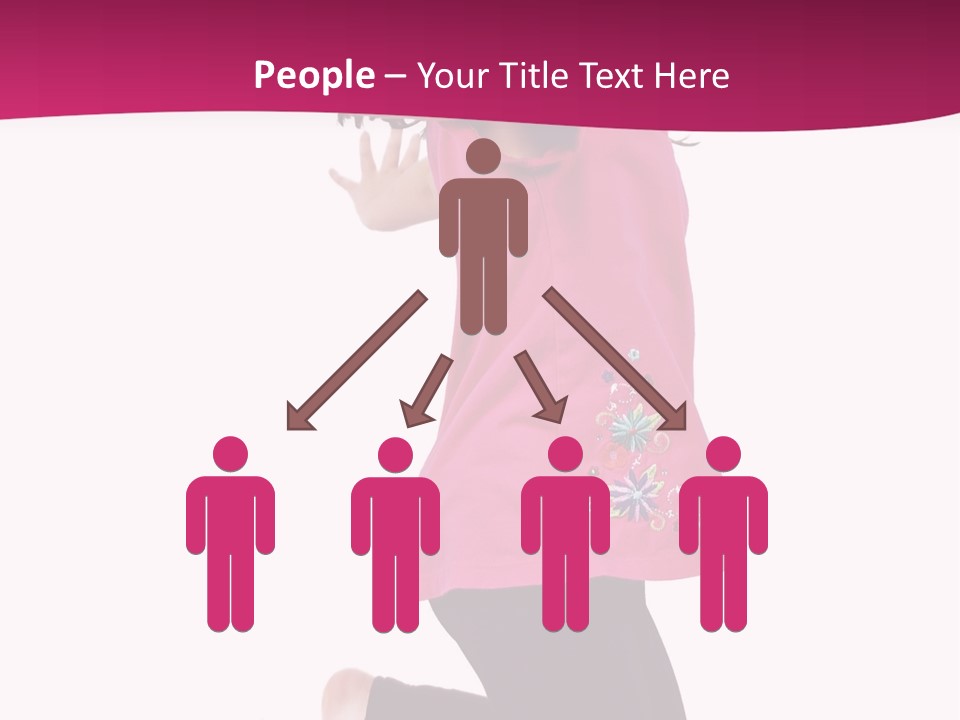 A Young Girl Jumping In The Air With Her Arms Outstretched PowerPoint Template