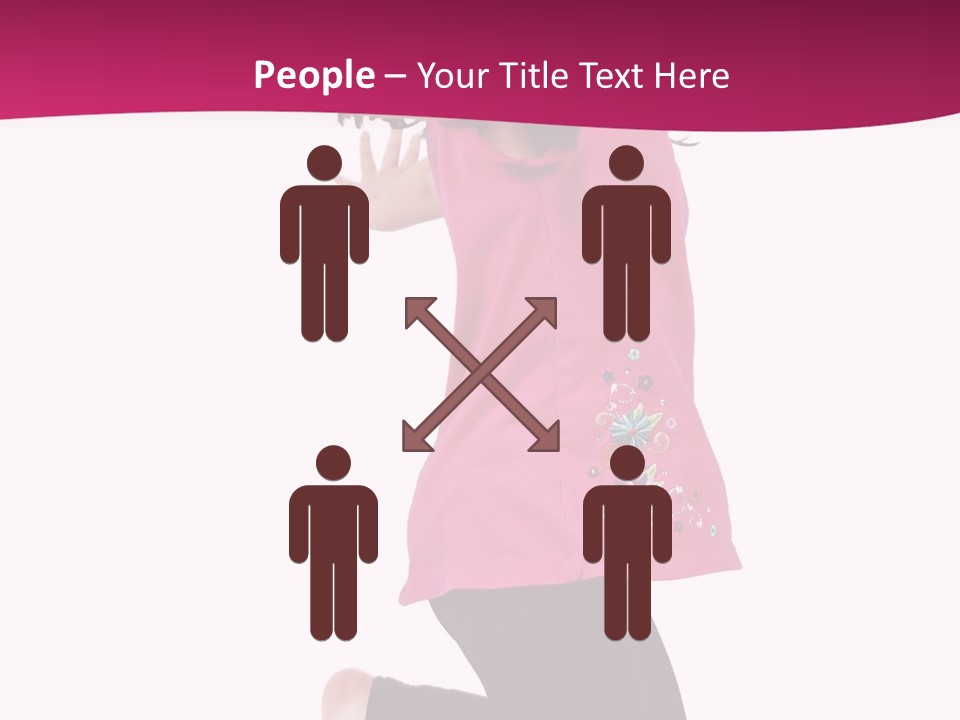 A Young Girl Jumping In The Air With Her Arms Outstretched PowerPoint Template