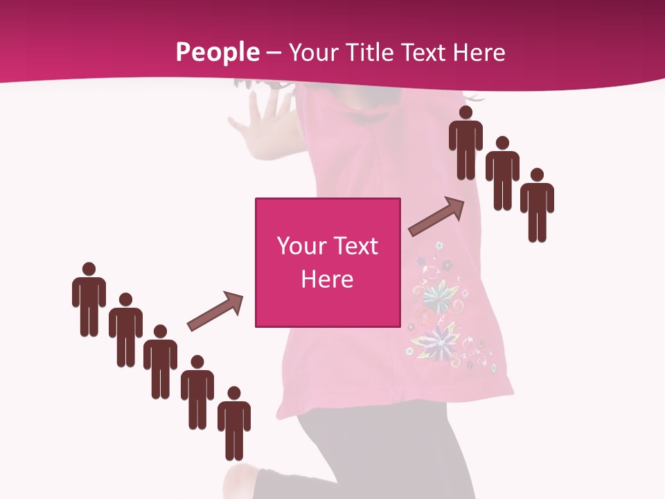 A Young Girl Jumping In The Air With Her Arms Outstretched PowerPoint Template