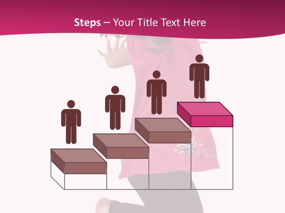 A Young Girl Jumping In The Air With Her Arms Outstretched PowerPoint Template