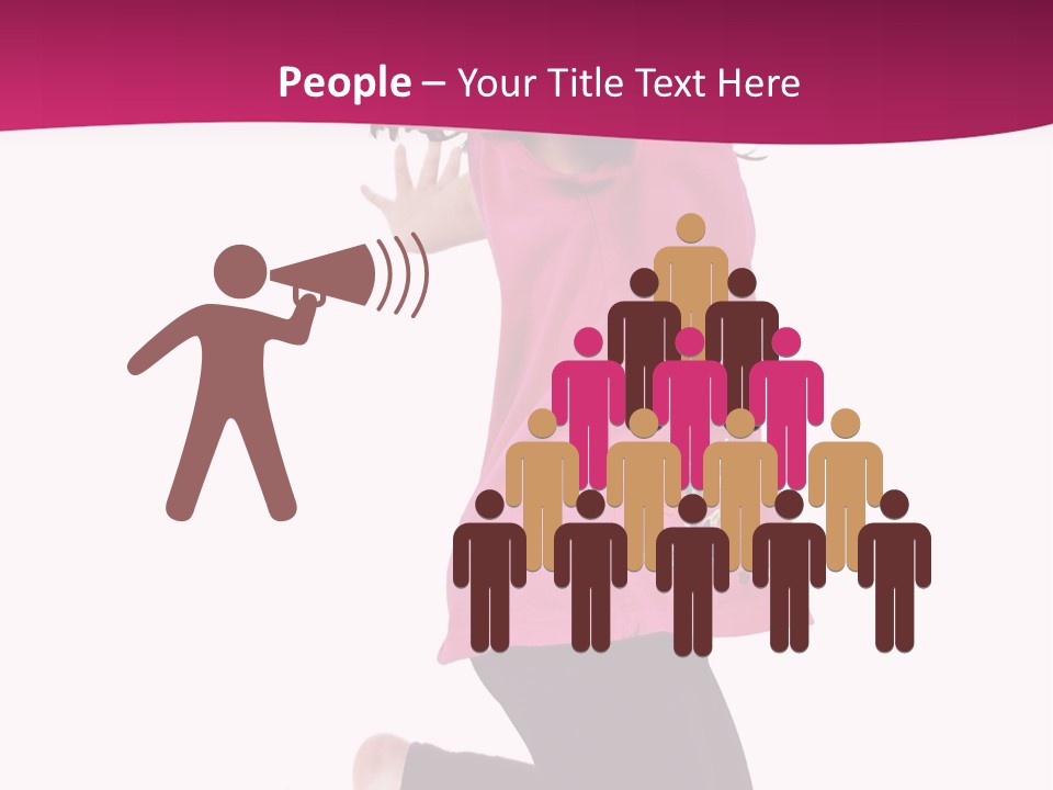 A Young Girl Jumping In The Air With Her Arms Outstretched PowerPoint Template