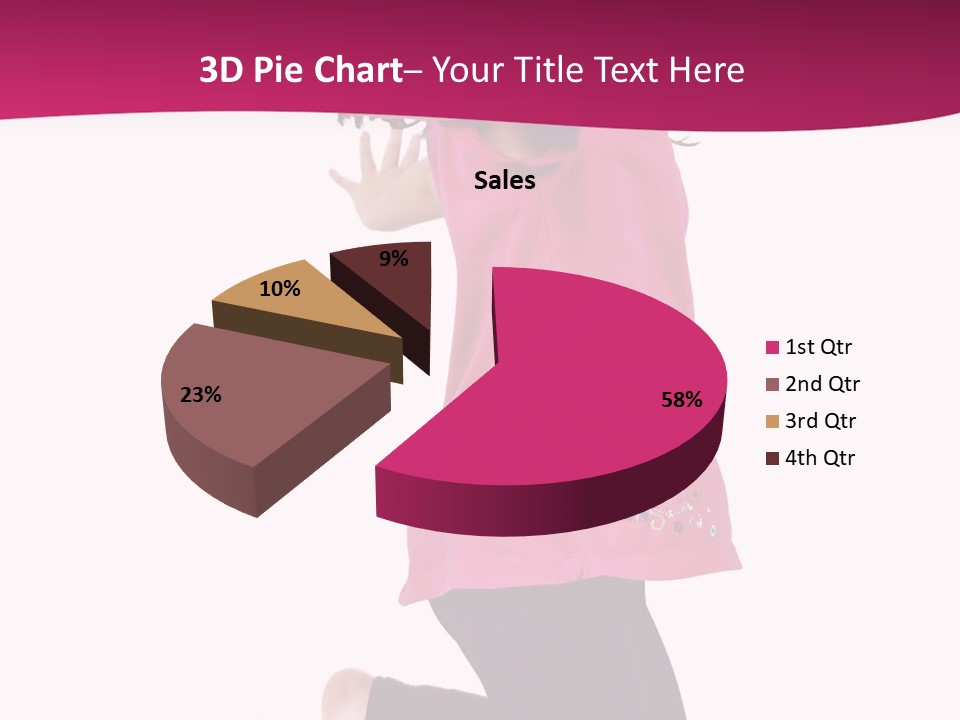A Young Girl Jumping In The Air With Her Arms Outstretched PowerPoint Template