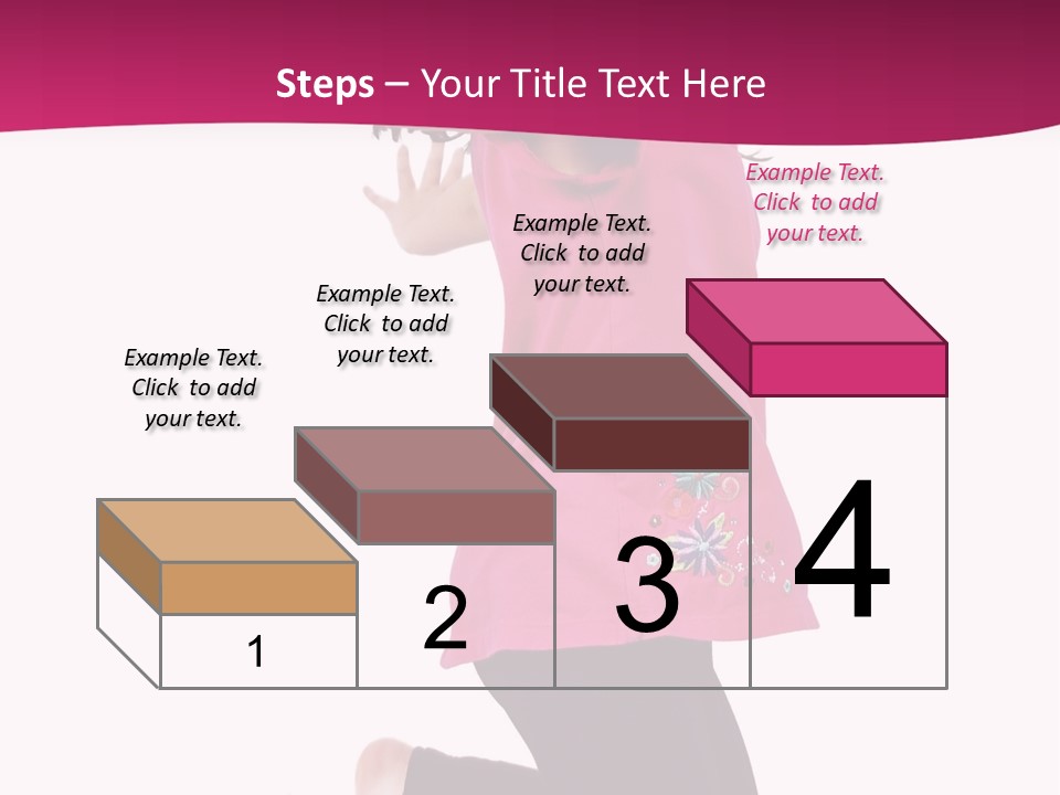 A Young Girl Jumping In The Air With Her Arms Outstretched PowerPoint Template