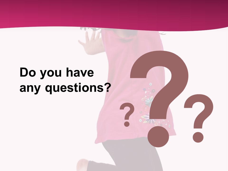 A Young Girl Jumping In The Air With Her Arms Outstretched PowerPoint Template