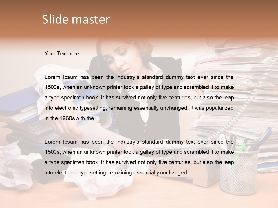 Occupation Study Paperwork PowerPoint Template