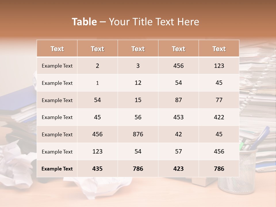 Occupation Study Paperwork PowerPoint Template