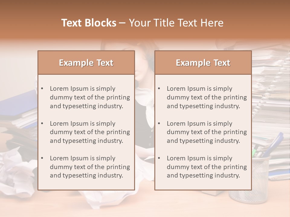 Occupation Study Paperwork PowerPoint Template