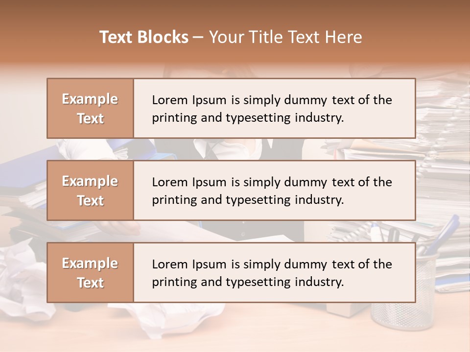 Occupation Study Paperwork PowerPoint Template