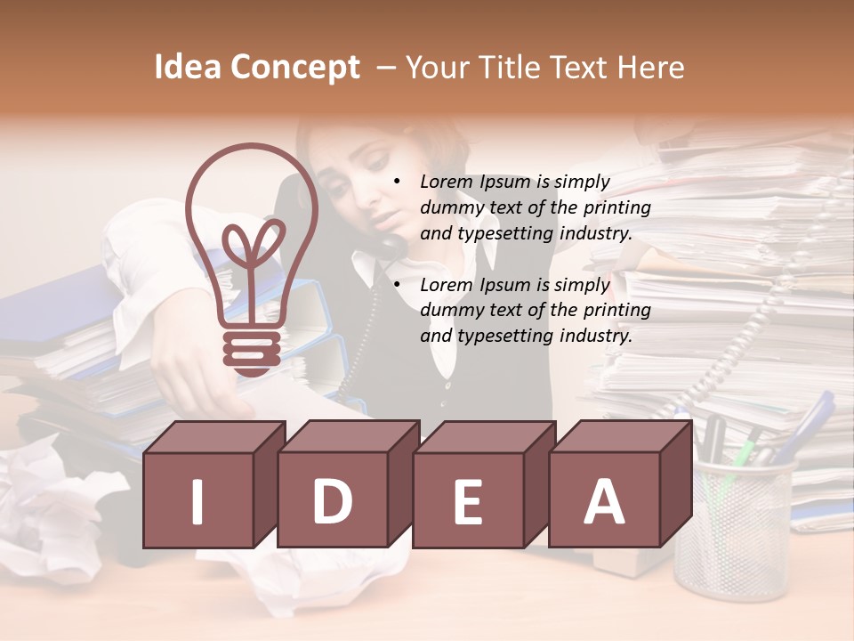 Occupation Study Paperwork PowerPoint Template
