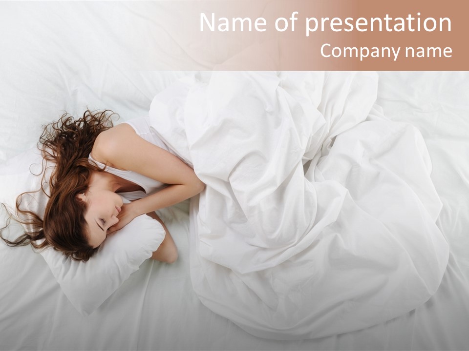 Peaceful Girl Isolated PowerPoint Template