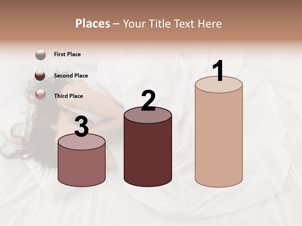 Peaceful Girl Isolated PowerPoint Template