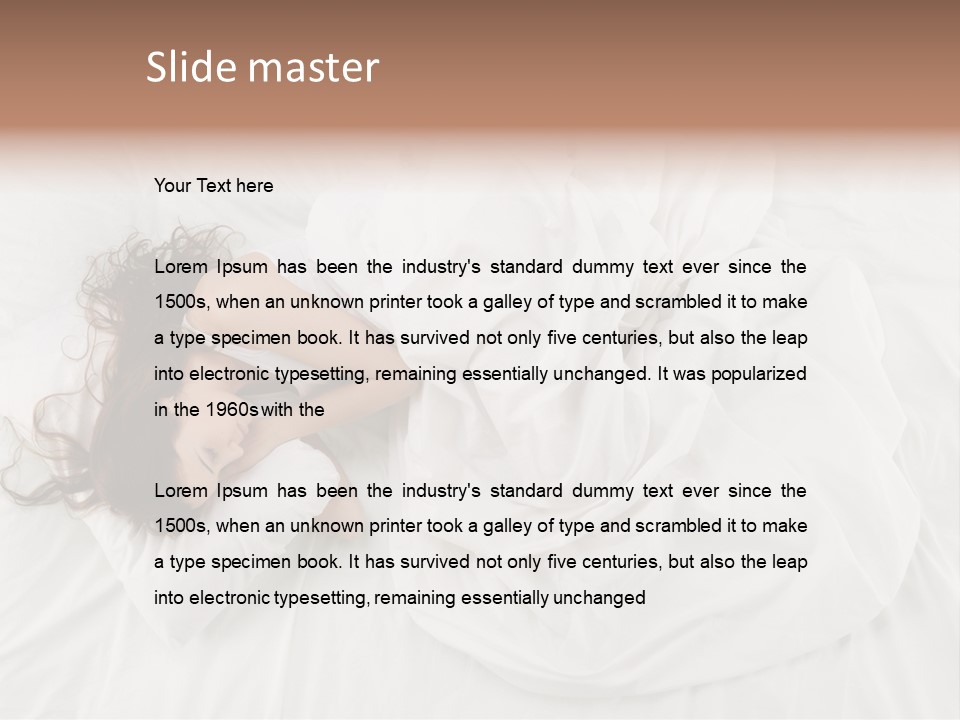 Peaceful Girl Isolated PowerPoint Template