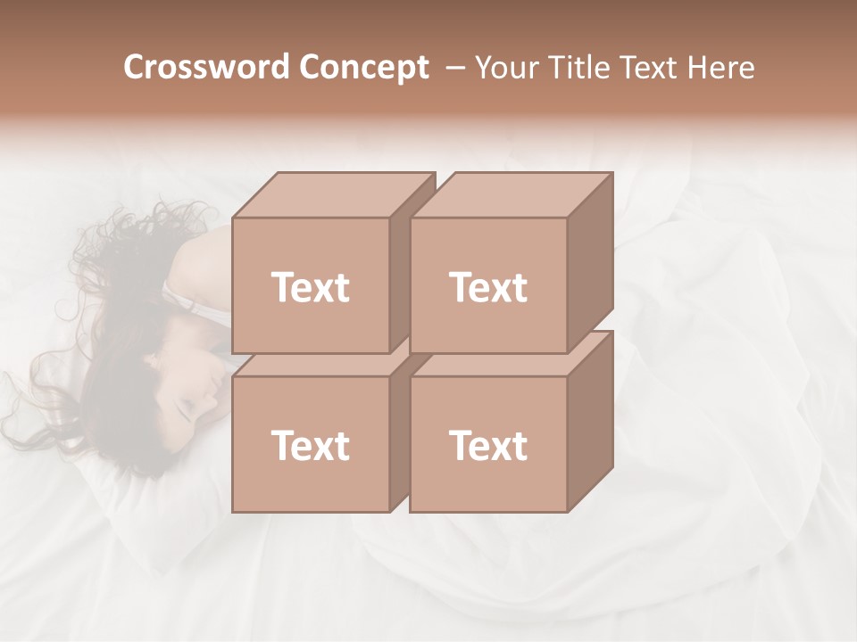Peaceful Girl Isolated PowerPoint Template