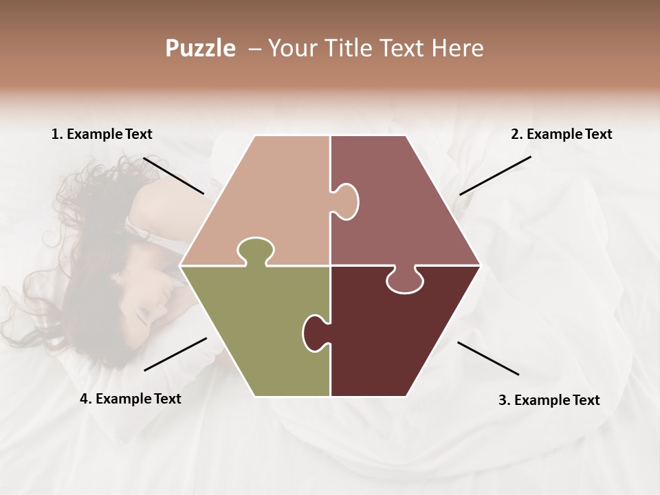 Peaceful Girl Isolated PowerPoint Template