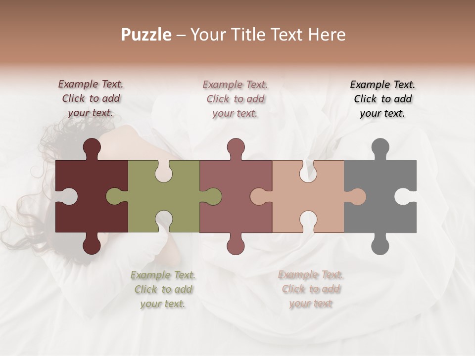 Peaceful Girl Isolated PowerPoint Template