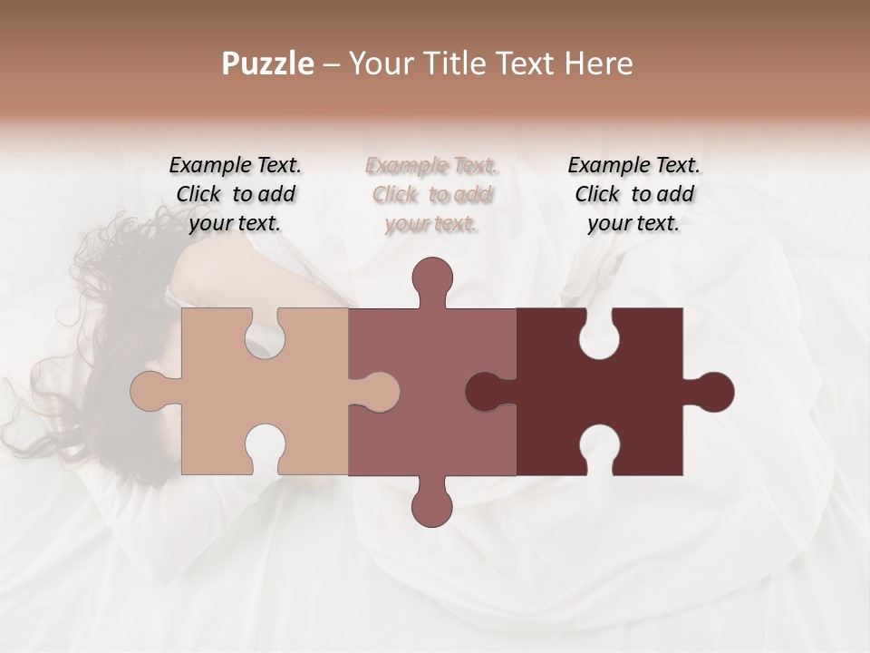 Peaceful Girl Isolated PowerPoint Template