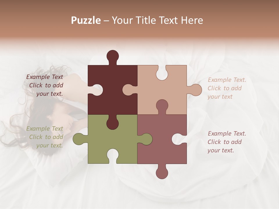 Peaceful Girl Isolated PowerPoint Template