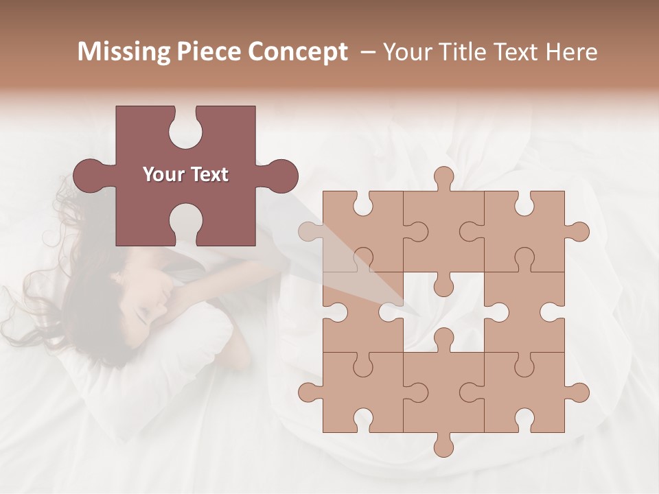 Peaceful Girl Isolated PowerPoint Template