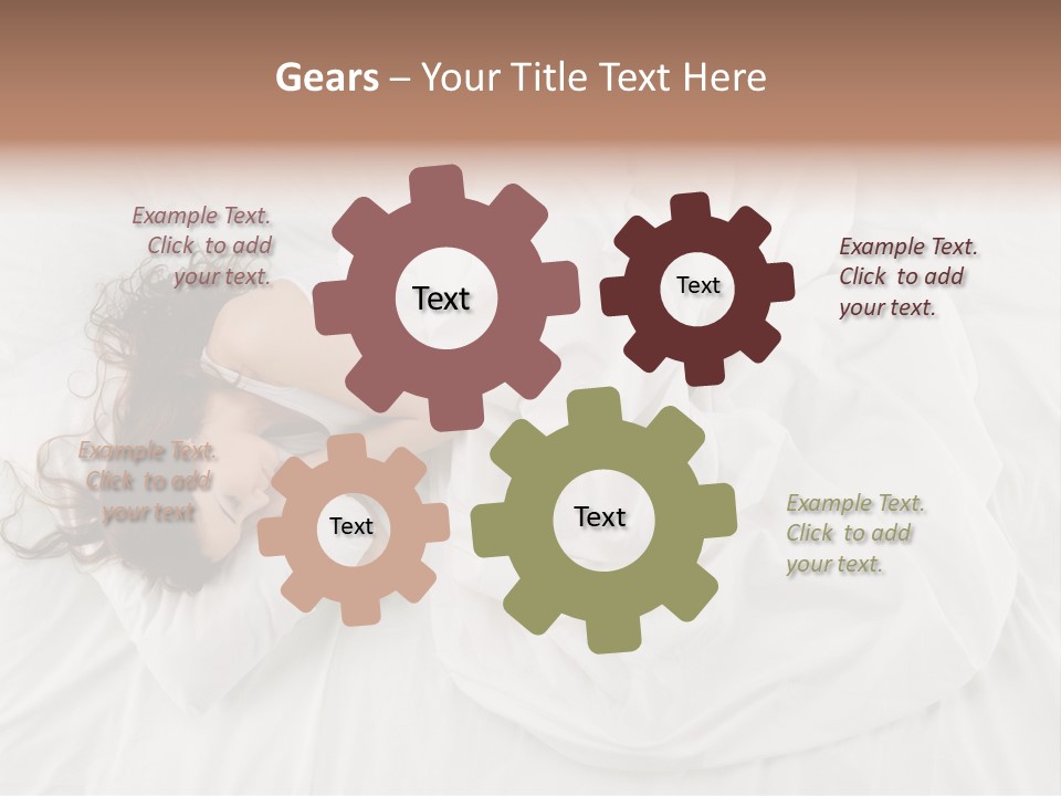 Peaceful Girl Isolated PowerPoint Template