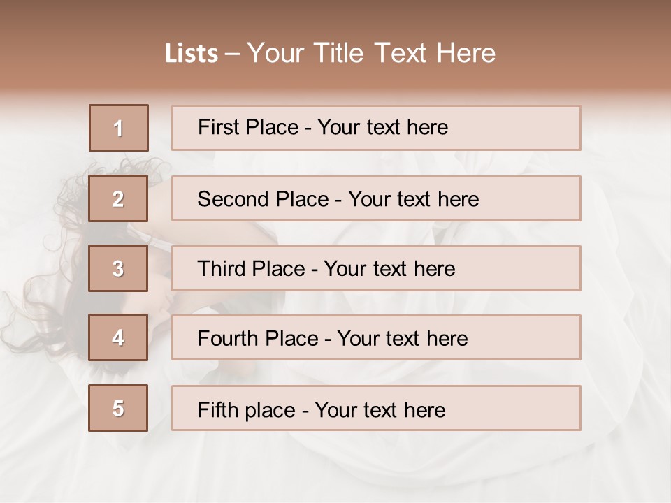 Peaceful Girl Isolated PowerPoint Template