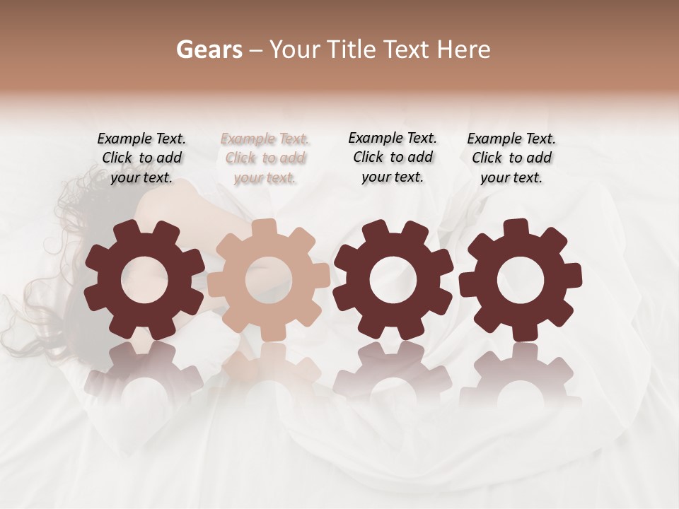 Peaceful Girl Isolated PowerPoint Template