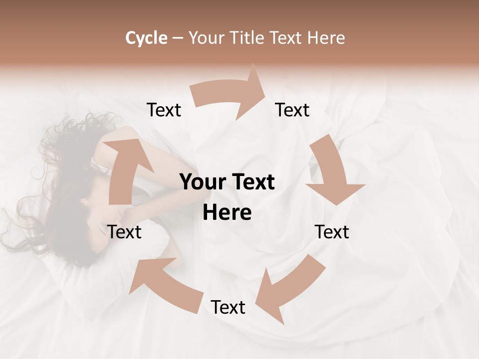 Peaceful Girl Isolated PowerPoint Template