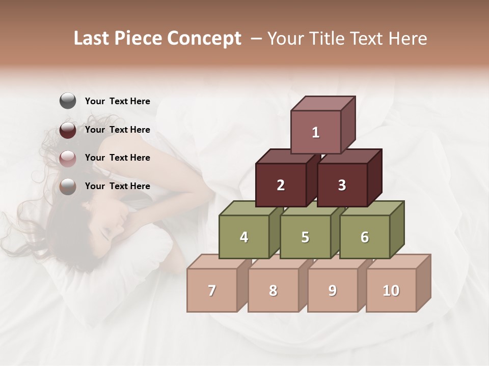 Peaceful Girl Isolated PowerPoint Template