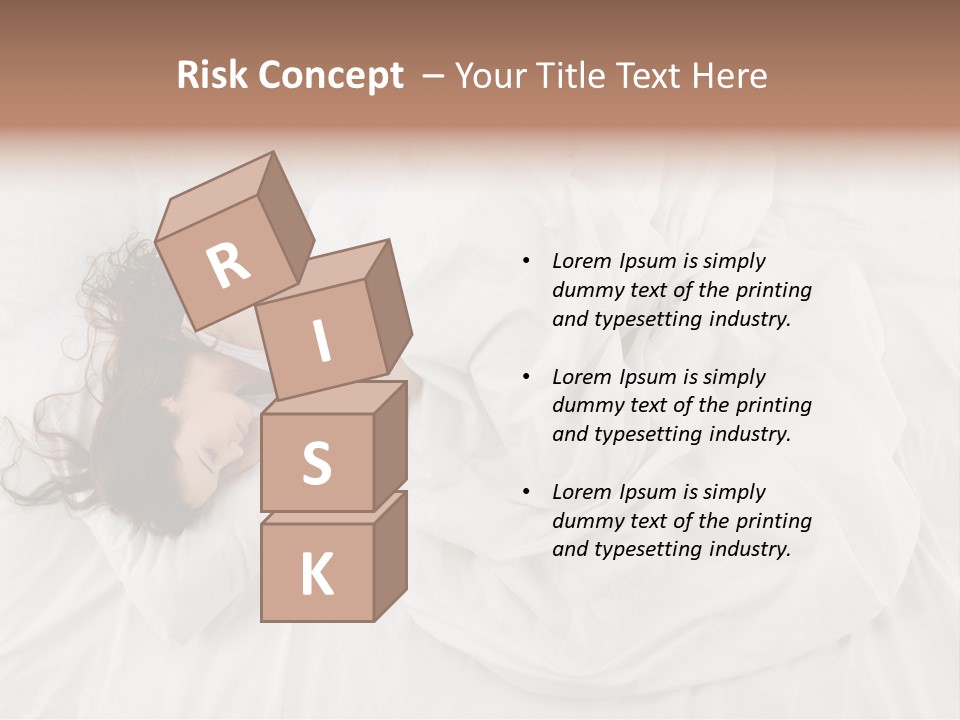 Peaceful Girl Isolated PowerPoint Template