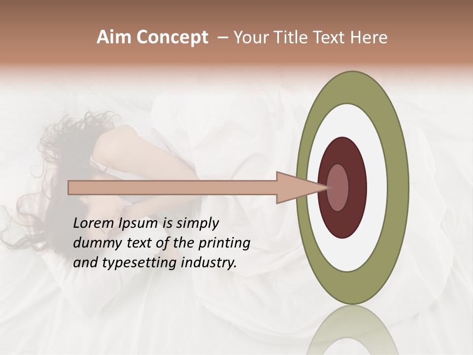 Peaceful Girl Isolated PowerPoint Template