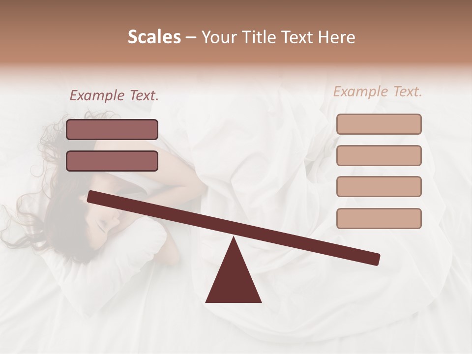 Peaceful Girl Isolated PowerPoint Template