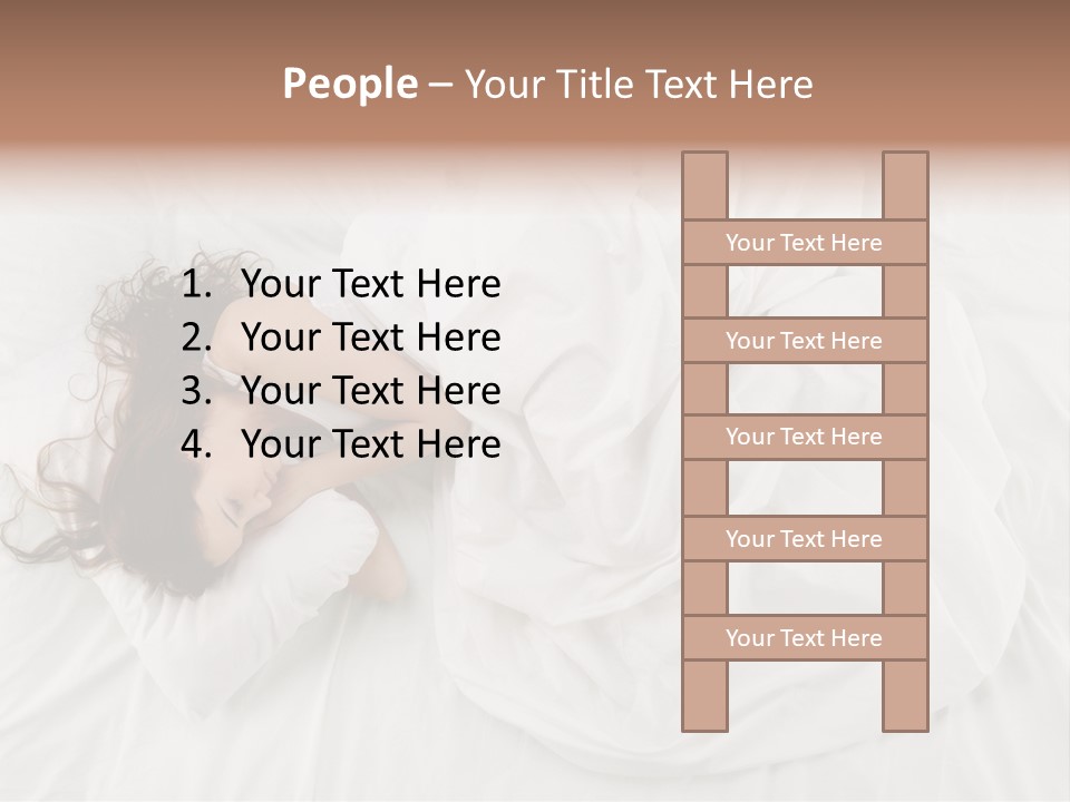 Peaceful Girl Isolated PowerPoint Template