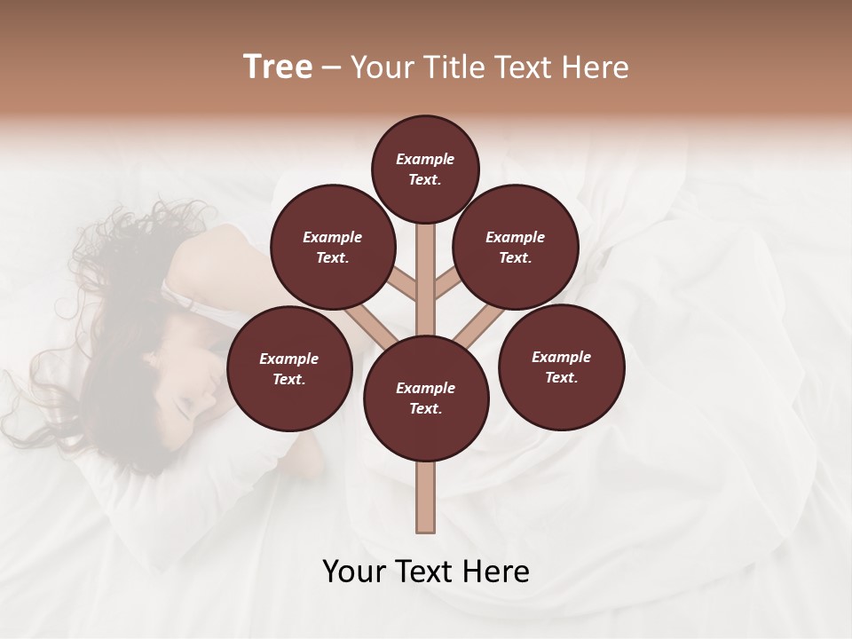 Peaceful Girl Isolated PowerPoint Template