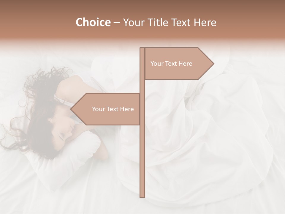 Peaceful Girl Isolated PowerPoint Template