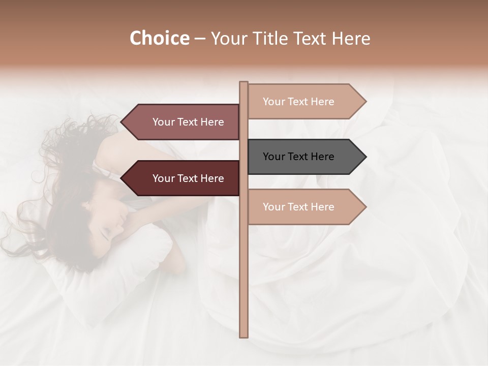 Peaceful Girl Isolated PowerPoint Template