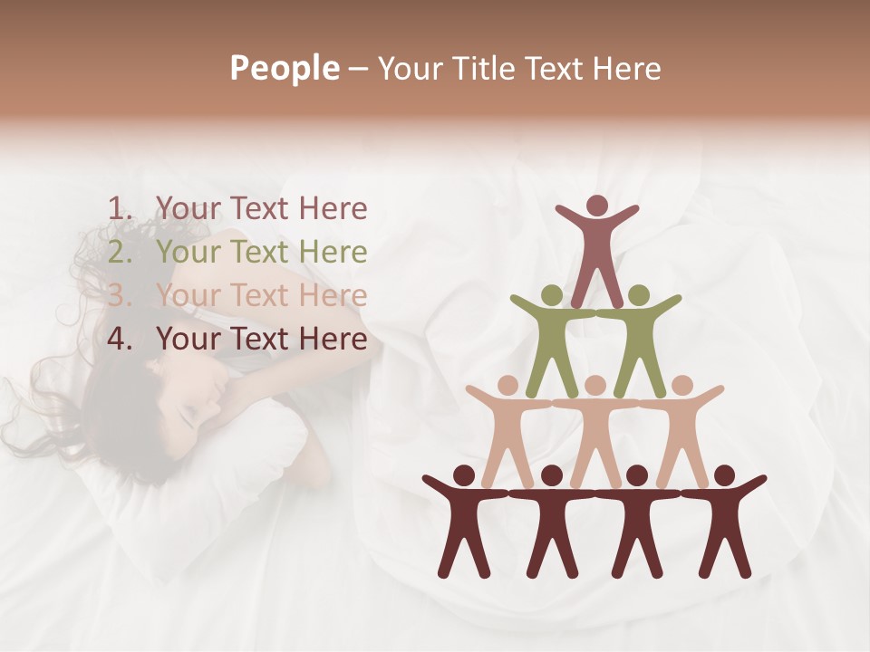 Peaceful Girl Isolated PowerPoint Template