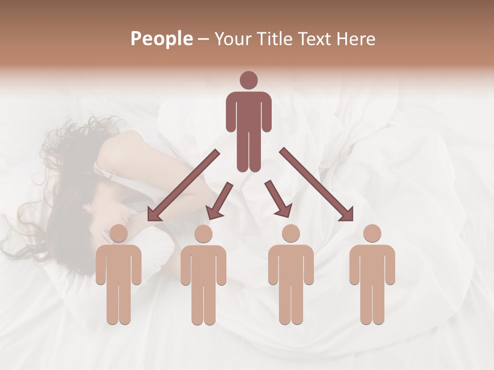 Peaceful Girl Isolated PowerPoint Template