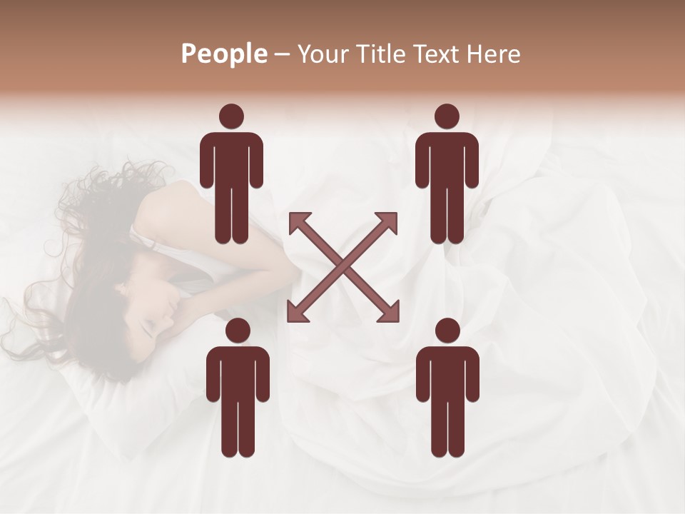 Peaceful Girl Isolated PowerPoint Template