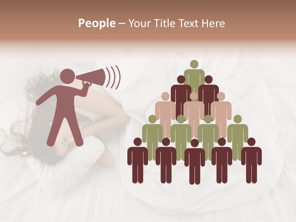 Peaceful Girl Isolated PowerPoint Template