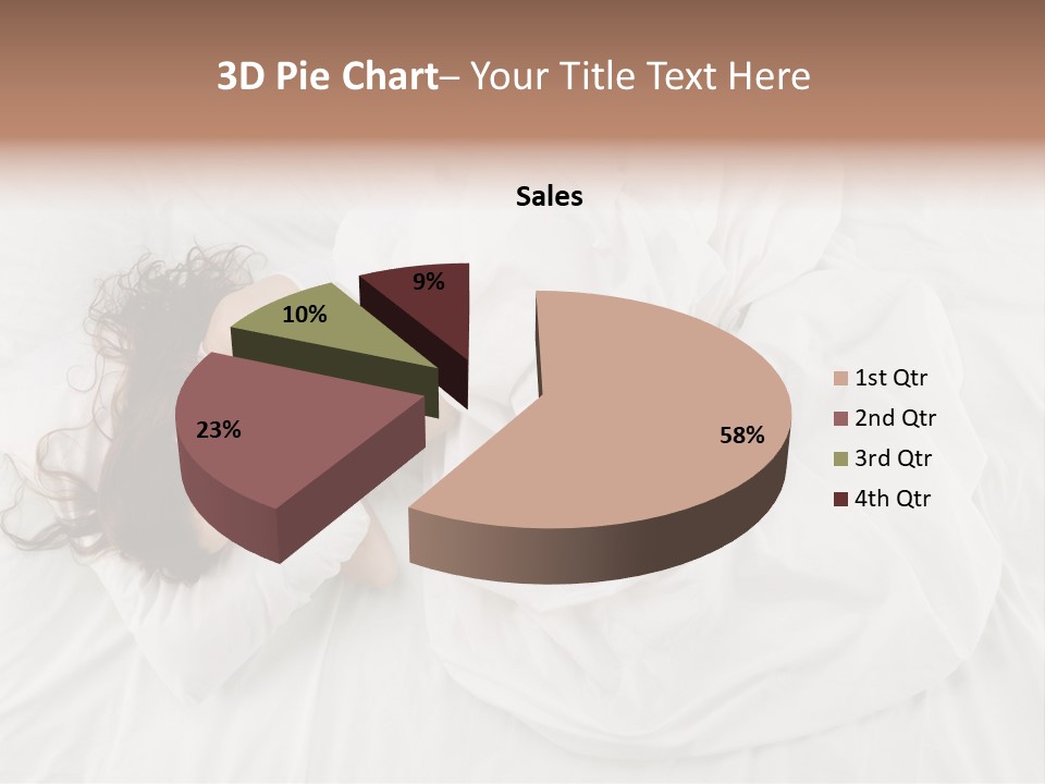 Peaceful Girl Isolated PowerPoint Template