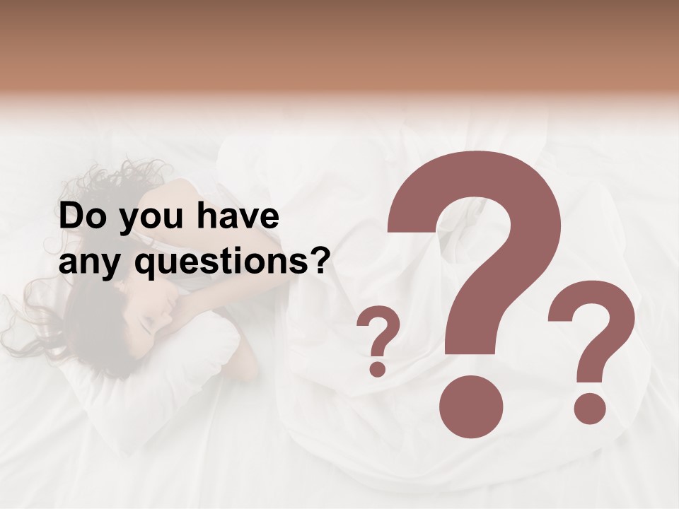 Peaceful Girl Isolated PowerPoint Template